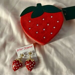 Betsey Johnson strawberry earrings